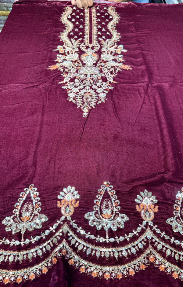 BATIK VELVET 03 MEROON