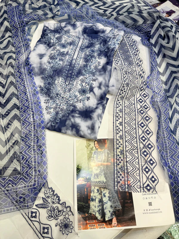 SAPHIRE PRINTED SILK LAWN