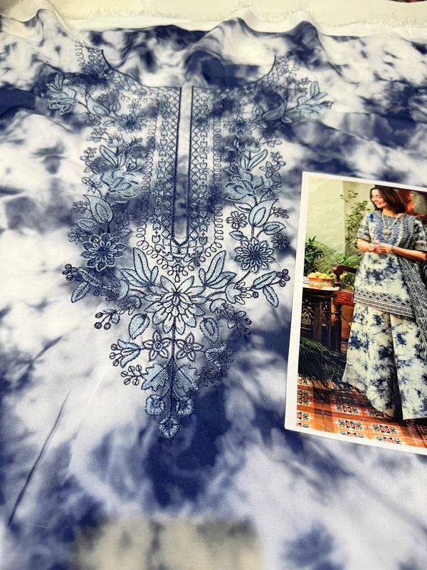 SAPHIRE PRINTED SILK LAWN