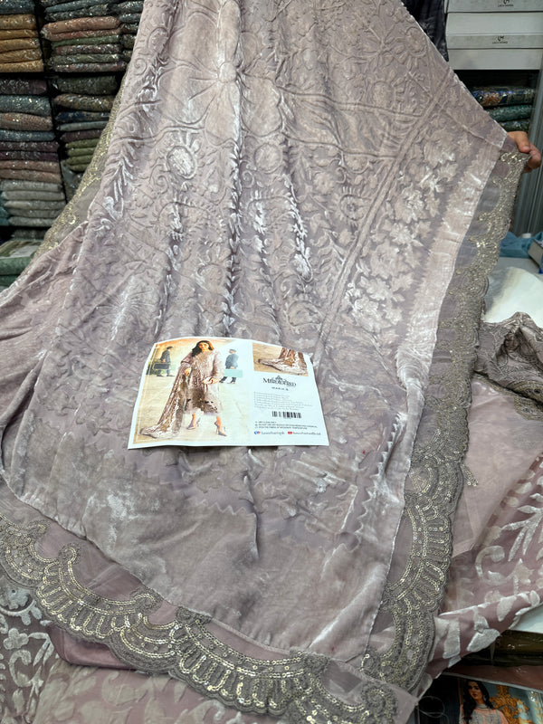 VELVEL PALACHI 3PC UNSTICHED MB PINK