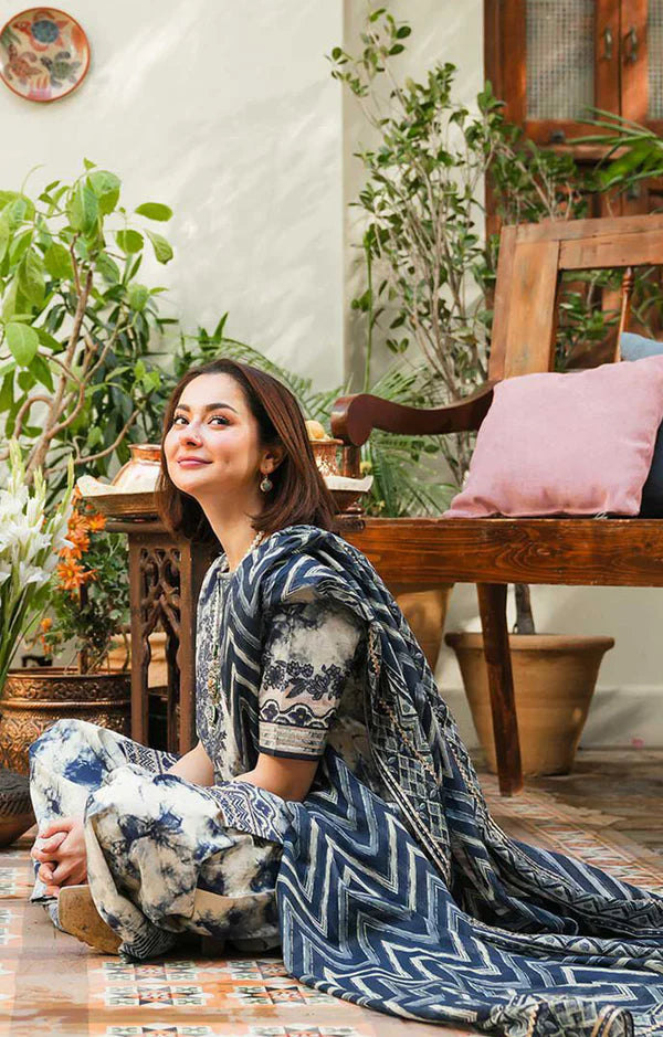 SAPHIRE PRINTED SILK LAWN