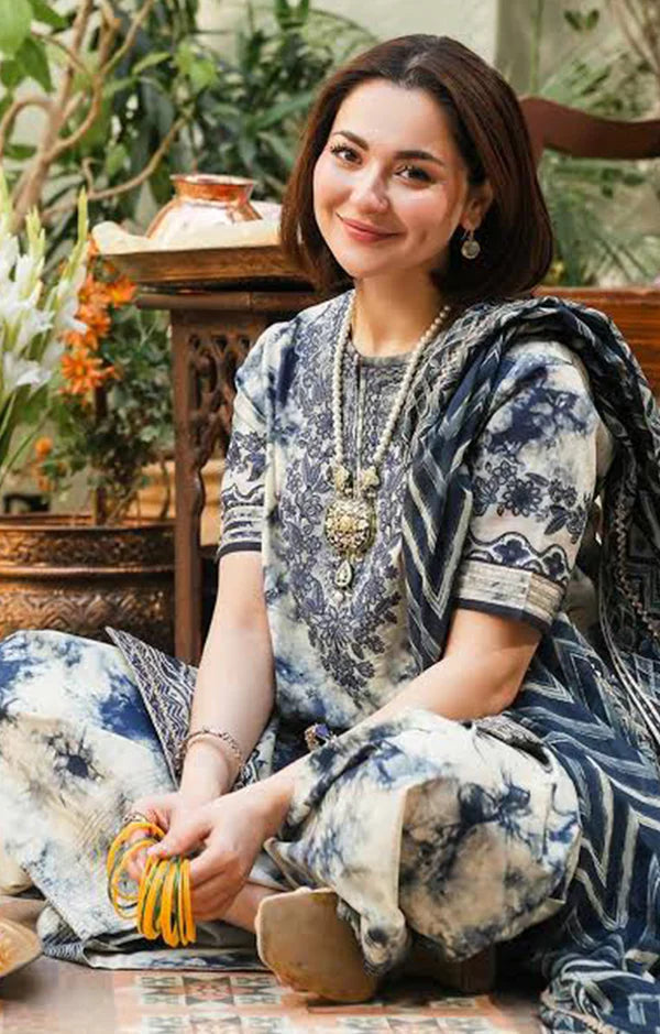 SAPHIRE PRINTED SILK LAWN